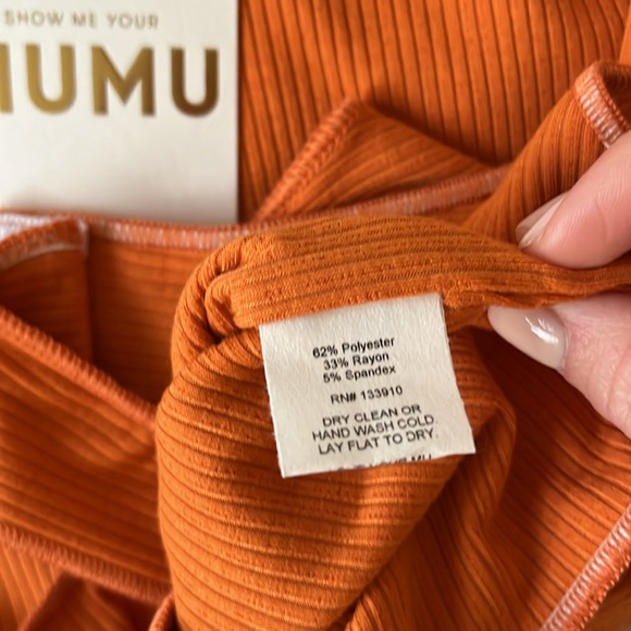SHOW ME YOUR MUMU orange high neck bodysuit - Picture 3 of 3